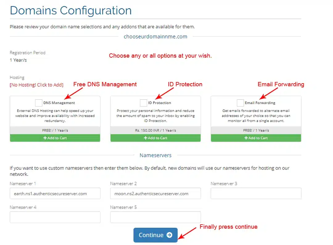 Choose Domain Features